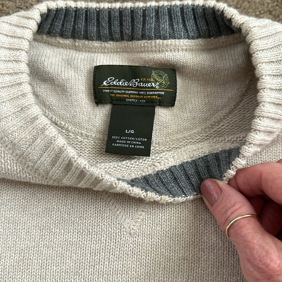 Eddie Bauer Crewneck Heavyweight Ribbed Sweater - Picture 4 of 8